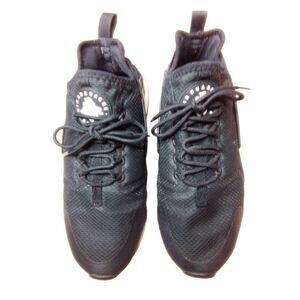Nike Womens Air Huarache Run 634835-006 Black Lace Up Running Shoes Sneaker Size